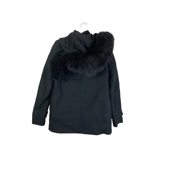 Zara Women’s Black Hooded Coat - Picture 2 of 8